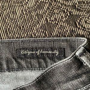 Citizens of Humanity jeans Low waist Size 27. Color is black washed out look.